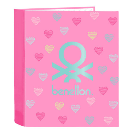 CARPETA F. 4 ANILLAS 35MM LOMO ANCHO BENETTON "HEART" SAFTA26 512651657 33X27 UNIDAD