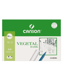 PAPEL VEGETAL CANSON MINIPACK A-4 90/95GR 12H C 200 407 621