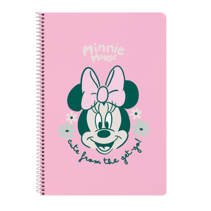 LIBRETA FOLIO 80 H. TAPAS DURAS MINNIE MOUSE "MINTY" SAFTA26 512612066 31X21,5 UNIDAD