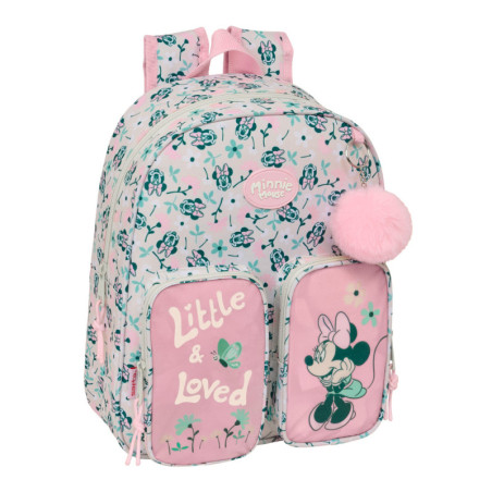 MOCHILA INFANTIL BOLSILLOS ADAPT.CARRO MINNIE MOUSE "MINTY" SAFTA26 612612609 34X28 UNIDAD
