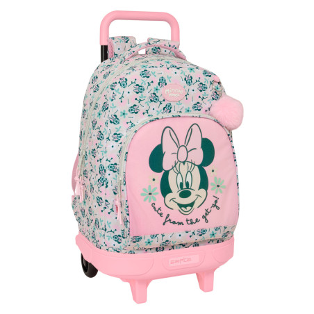 MOCHILA GDE. C/RUEDAS COMPACT EXTRAIBLE MINNIE MOUSE "MINTY" SAFTA26 612612918 45X33 UNIDAD
