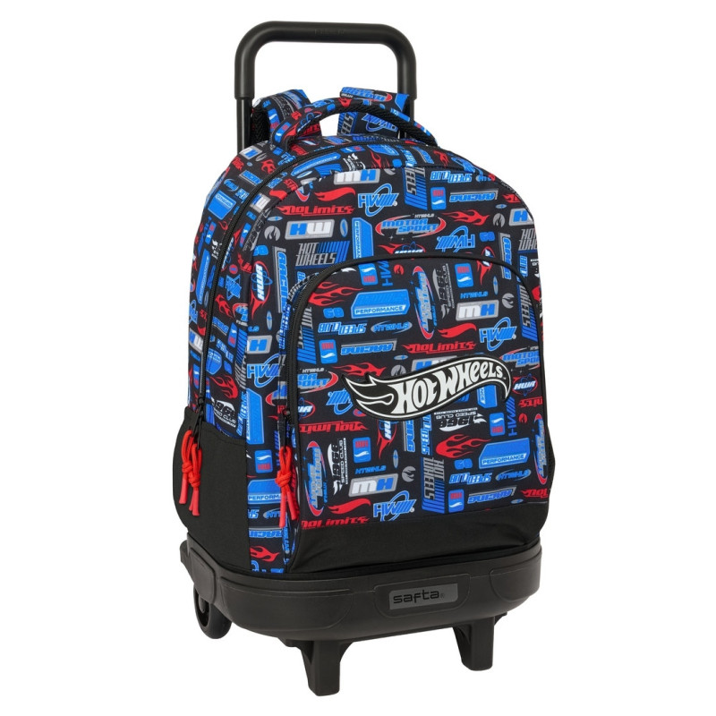 MOCHILA GDE. C/RUEDAS COMPACT EXT.SIMPLE HOT WHEELS SAFTA25 VAC 612553918 MEDIDAS: 45*33