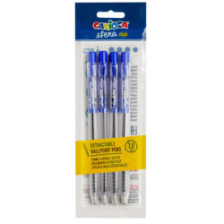BOLIGRAFO CARIOCA SFERA RETRACTIL AZUL BLISTER 4U 41641/02