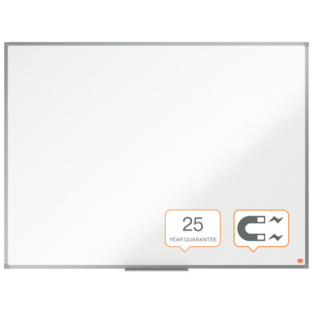 PIZARRA NOBO ESSENCE ACERO VITRIFICADO 120X90CM BLANCO
