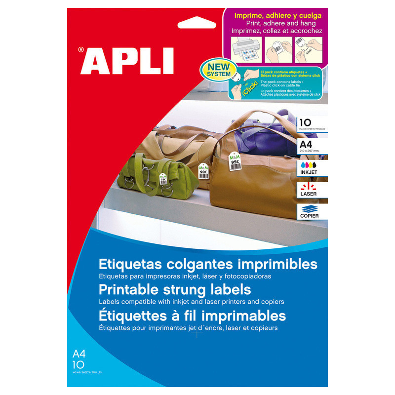 ETIQUETAS APLI I/L/C A-4 COLGANTES 28*43    100H 11946