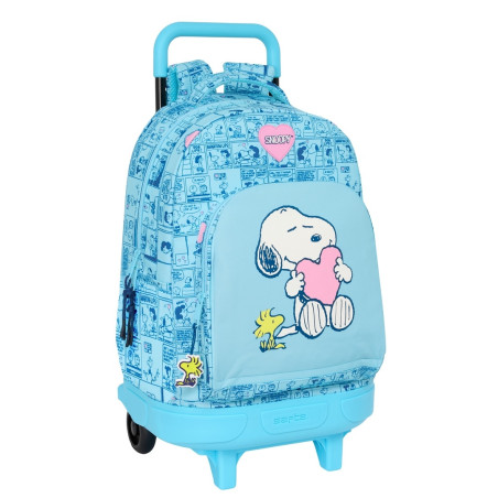 MOCHILA GDE. C/RUEDAS COMPACT EXTRAIBLE SNOOPY "LOVE" SAFTA25 ENERO 612539918