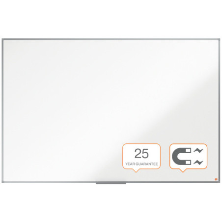 PIZARRA NOBO ESSENCE ACERO VITRIFICADO 180X120CM BLANCO