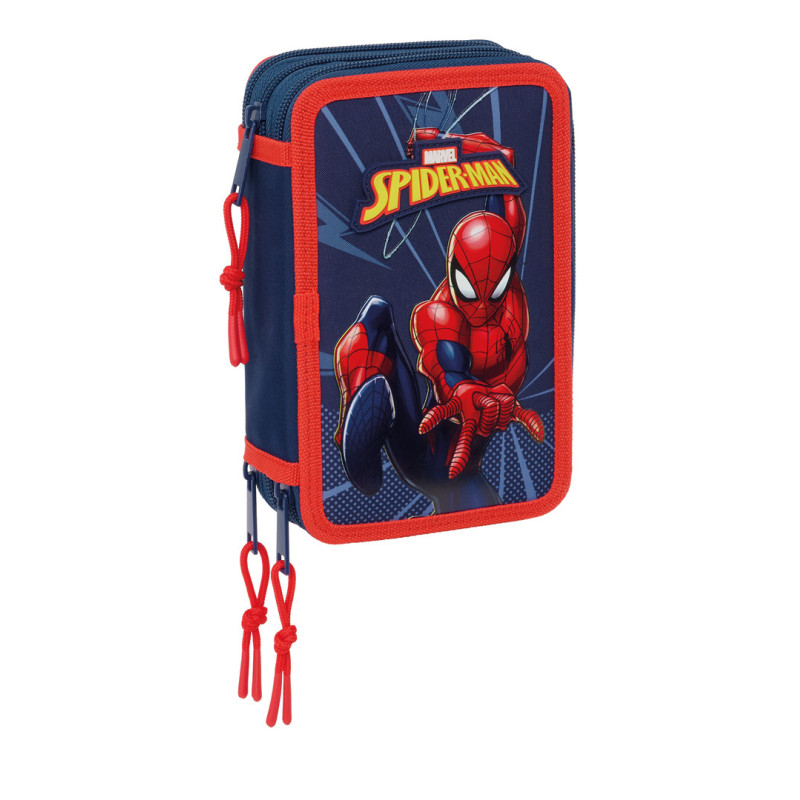 PLUMIER TRIPLE 37 PCS SPIDER-MAN SAFTA26 412643857 19,5X12,5 UNIDAD