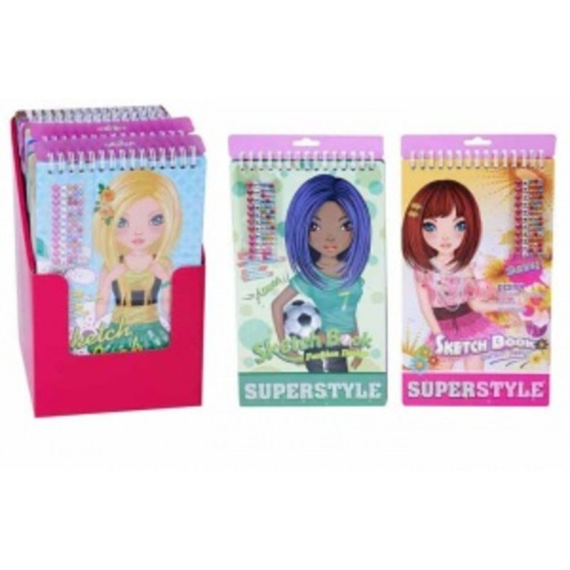 JUEGO ALEX BOG CUADERNO DISEÑO ESTILO FASHION PLANTILLAS Y PEGATINAS ENZ-470 ^