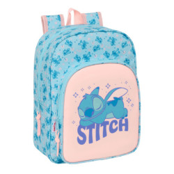 MOCHILA INFANTIL BOLSILLOS ADAPT.CARRO STITCH "OHANA" SAFTA26 612613185 34X26 UNIDAD