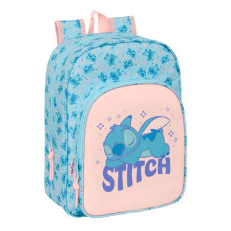 MOCHILA INFANTIL BOLSILLOS ADAPT.CARRO STITCH "OHANA" SAFTA26 612613185 34X26 UNIDAD
