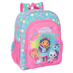 MOCHILA JUNIOR ADAPT.CARRO GABBY'S DOLLHOUSE "CONFETTI" SAFTA26 612527640 38X32 UNIDAD