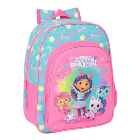 MOCHILA INFANTIL ADAPT.CARRO GABBY'S DOLLHOUSE "CONFETTI" SAFTA26 612527185 34X26 UNIDAD