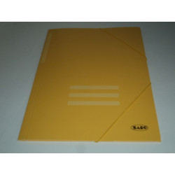 CARPETA GOMAS SOLAPAS FL SARO AMARILLA CARTON SATINADA 3002