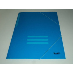 CARPETA GOMAS SOLAPAS FL SARO AZUL CIELO CARTON SATINADA 3002