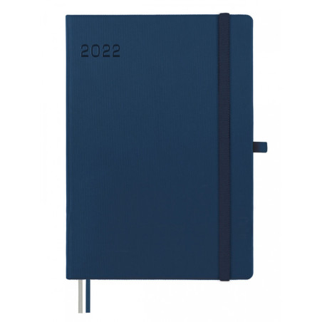 AGENDA ENCUADERNADA ANUAL TEXTURA MA5 SVV 2022 AZUL+ FINOCAM22 882221022
