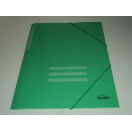 CARPETA GOMAS SOLAPAS FL SARO VERDE CARTON SATINADA 3002