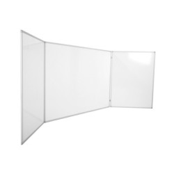 PIZARRA TRÍPTICA BLANCA VITRIFICADO 240X90 (ABIERTA) 120X90 (CERRADA) ROCADA
