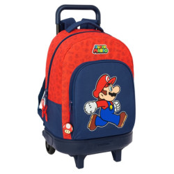 MOCHILA GDE. C/RUEDAS COMPACT EXTRAIBLE SUPER MARIO "TRICK" SAFTA25 ENERO 612508918