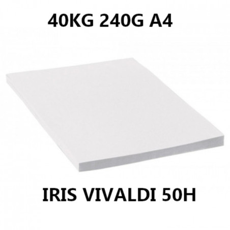CARTULINA CANSON GUARRO IRIS A-4 BLANCA 01 240G 40KG PTE 50U 200040778