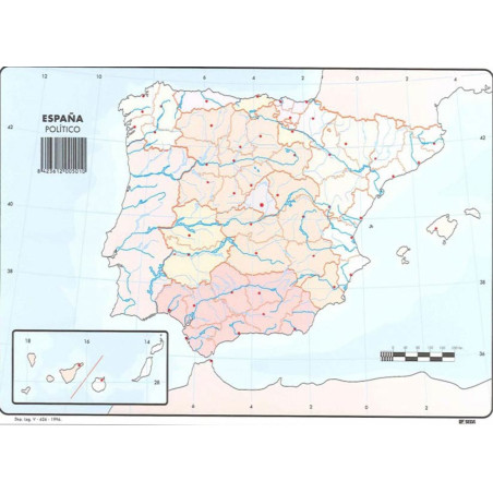 MAPAS MUDO ESPAÑA POLITICO PTE 50U SELVI