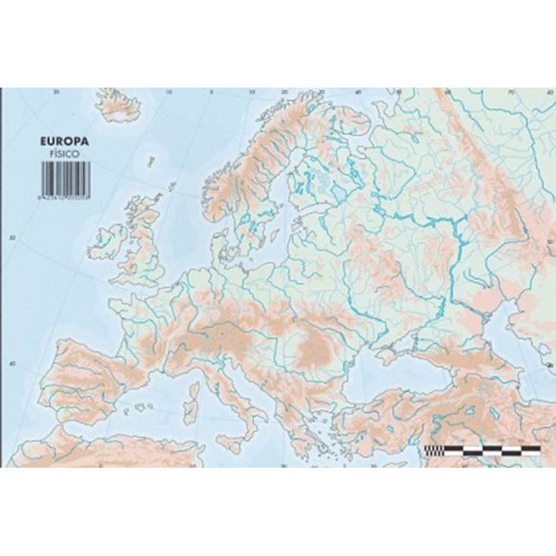 MAPAS MUDO EUROPA FISICO PTE 50U SELVI