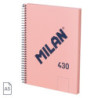 CUADERNO EUROPEAN MILAN A5 PAPEL LISO 80 HOJAS DE 95G 430 SINCE 1918 ROSA 57151E80P