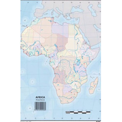 MAPAS MUDO AFRICA POLITICO PTE 50U SELVI