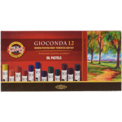 CERA PASTEL AL ACEITE KOH-I-NOOR GIOCONDA 12 COLORES CAJA CARTON 8352 MCH