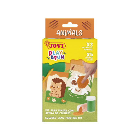 JUEGO JOVI PLAY & FUN KIT PARA PINTAR CON ARENA DE COLORES ANIMALS 2101S01