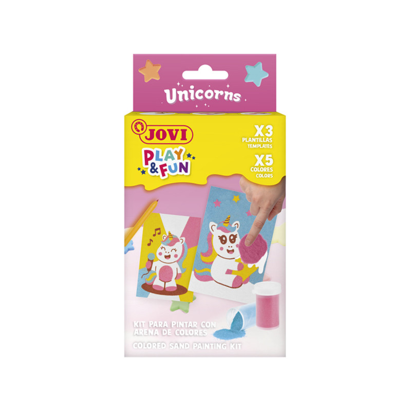 JUEGO JOVI PLAY & FUN KIT PARA PINTAR CON ARENA DE COLORES UNICORNS 2105S01