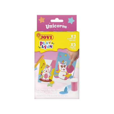 JUEGO JOVI PLAY & FUN KIT PARA PINTAR CON ARENA DE COLORES UNICORNS 2105S01