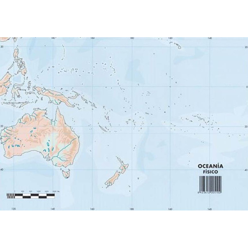 MAPAS MUDO OCEANIA FISICO PTE 50U SELVI