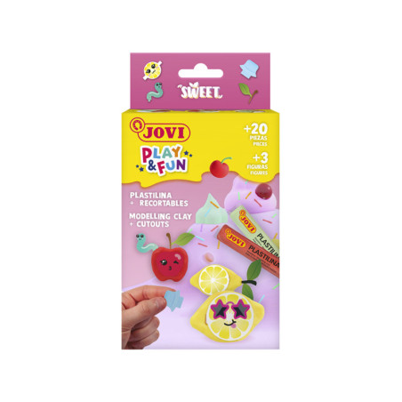 JUEGO JOVI PLAY & FUN KIT PLASTILINA + RECORTABLES SWEET 2202S01