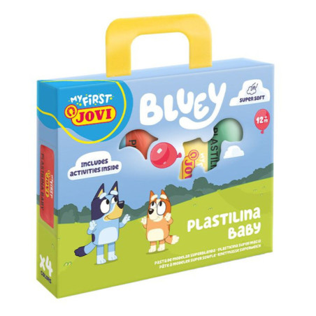 JUEGO JOVI PLASTILINA BABY BLUEY SURTIDO 4 COLORES BL372/4
