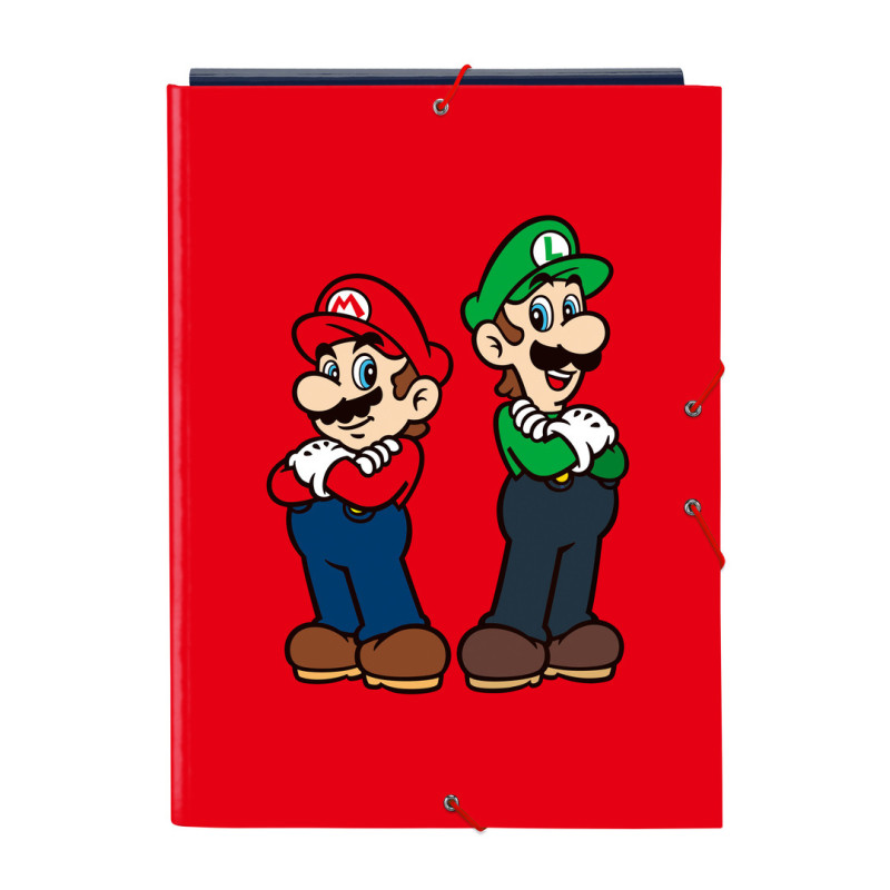 CARPETA FOLIO 3 SOLAPAS SUPER MARIO "MAMMA MIA" SAFTA26 512608068 33,5X26 UNIDAD