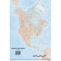 MAPAS MUDO AMERICA NORTE FISICO PTE 50U SELVI