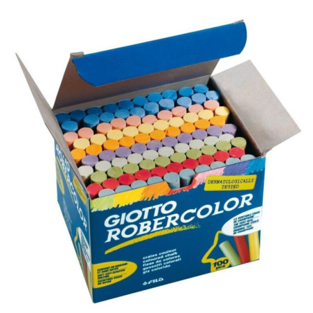 TIZA ROBERCOLOR ANTIPOLVO COLOR C/100U SURTIDO GRANEL FILA F539000