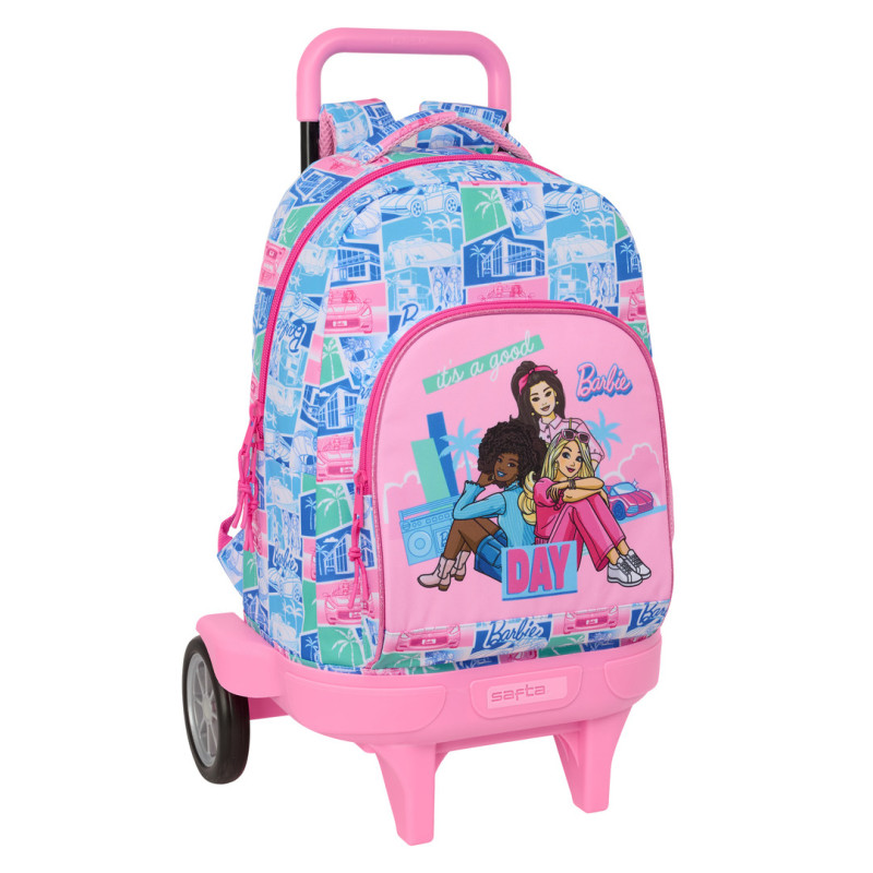 MOCHILA GDE. C/RUEDAS COMPACT EVOL. EXT. BARBIE SAFTA26 612610218 45X33 UNIDAD