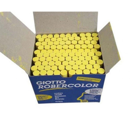 TIZA ROBERCOLOR ANTIPOLVO COLOR C/100U AMARILLO GRANEL FILA F539601