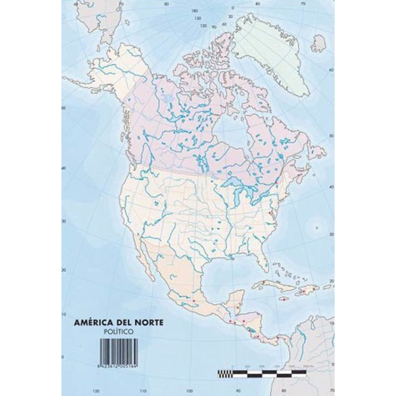 MAPAS MUDO AMERICA NORTE POLITICO PTE 50U SELVI