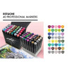 ROTULADOR DOBLE PUNTA PROFESIONAL MARKERS CAJA REGALO 40 COLORES SURTIDOS AB-0740 ALEX BOG