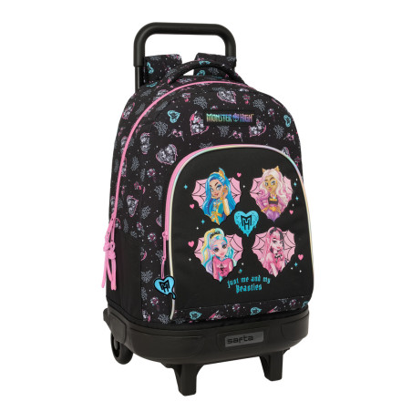 MOCHILA GDE. C/RUEDAS COMPACT EXTRAIBLE MONSTER HIGH SAFTA26 612698918 45X33 UNIDAD