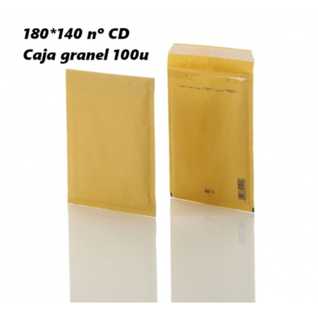 SOBRE BOLSA ACOLCHADA KRAFT AK-CD 180*140 GRANEL CAJA 100U 40009925 BONG