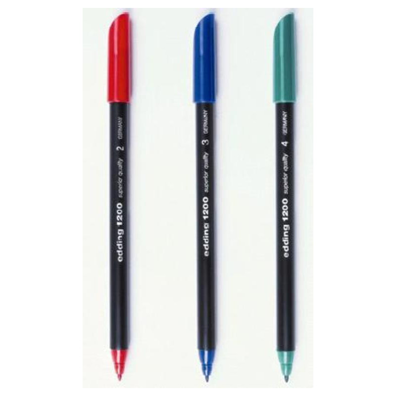 ROTULADOR EDDING 1200 ROJO 02 C/10U