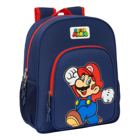 MOCHILA JUNIOR ADAPT.CARRO SUPER MARIO "WORLD" 612408640 SAFTA24 VAC 32*38