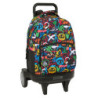 MOCHILA GDE. C/RUEDAS COMPACT EVOL. EXT. SAFTA GRAFFITI "COLORS" SAFTA26 642623218 45X33 UNIDAD