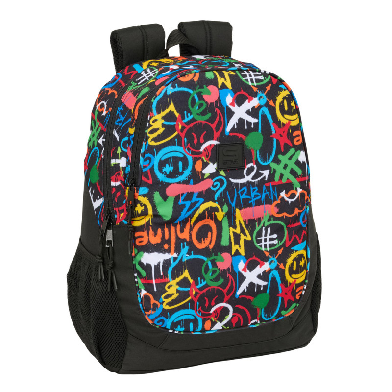 MOCHILA ADAPT.CARRO SAFTA GRAFFITI "COLORS" SAFTA26 642623665 44X32 UNIDAD