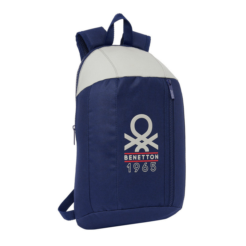 MINI MOCHILA CREMALLERA VERTICAL BENETTON "VARSITY" 612406821 SAFTA24