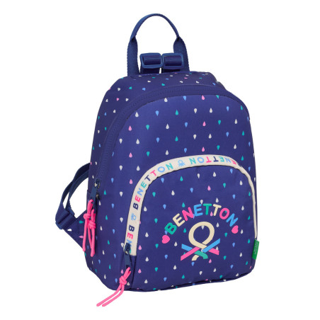 MINI MOCHILA CREMALLERA VERTICAL BENETTON "VARSITY" 612406821 SAFTA24